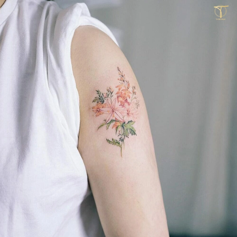 Nhiều kiểu hình xăm bắp tay đẹp cho nữ