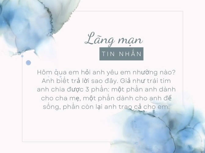 Nhiều tin nhắn yêu thương trên điện thoại