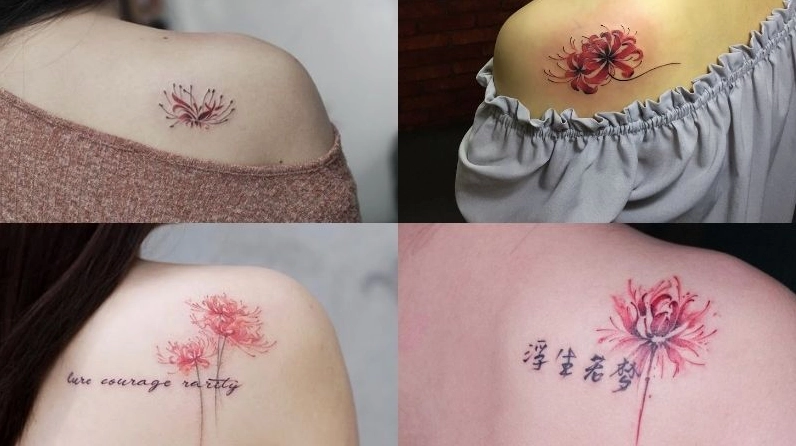 Nữ giới với hình xăm vai đẹp
