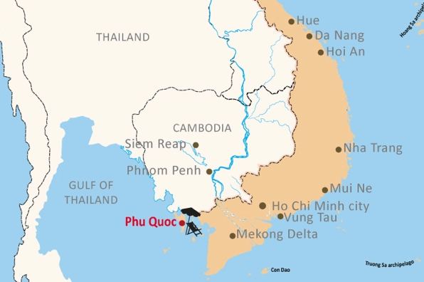 Phú Quốc nằm trong Vịnh Thái Lan