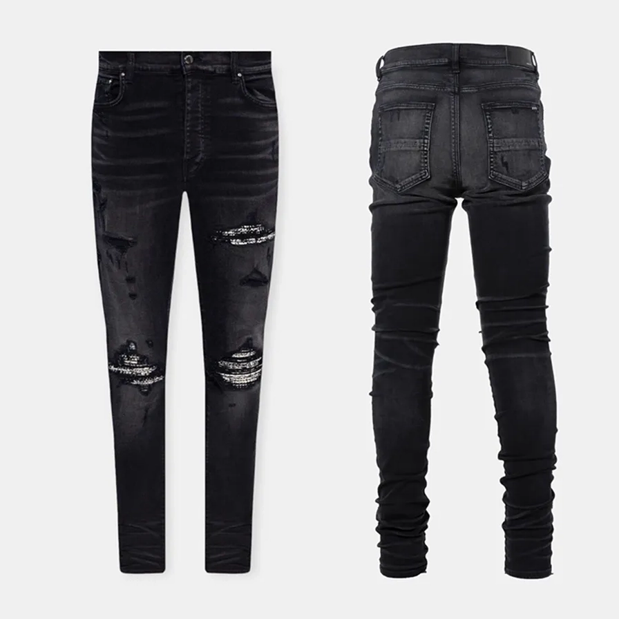 Quần bò nam Amiri dáng skinny chi tiết rách