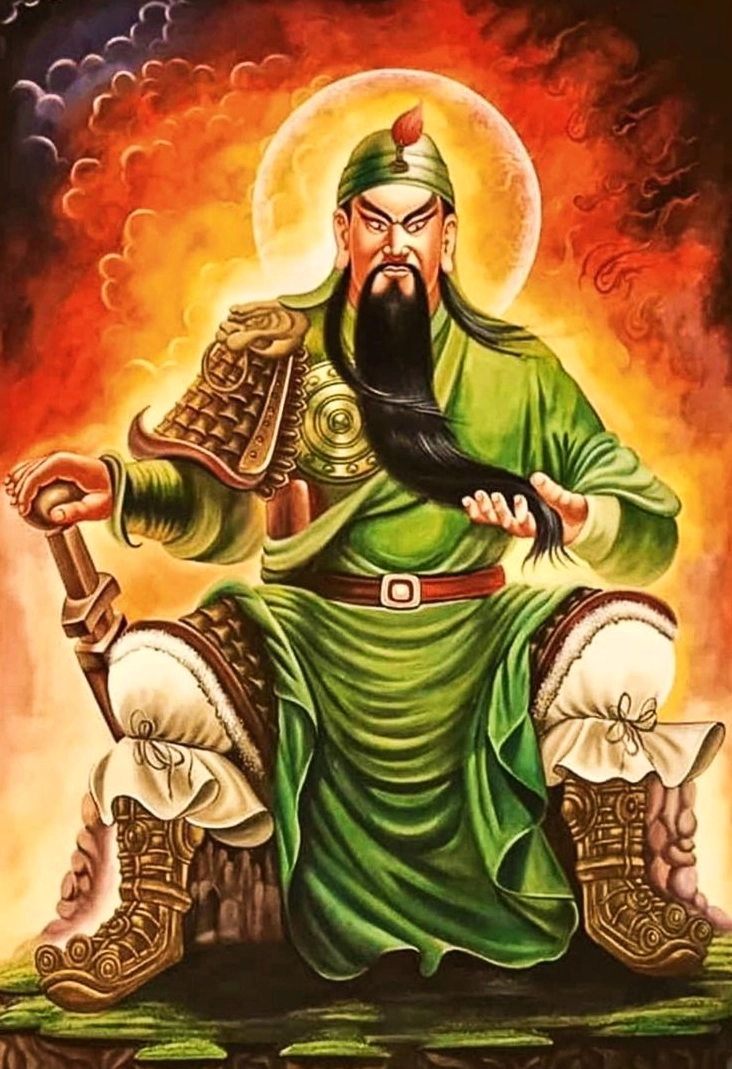 Quan Công cưỡi ngựa Xích Thố