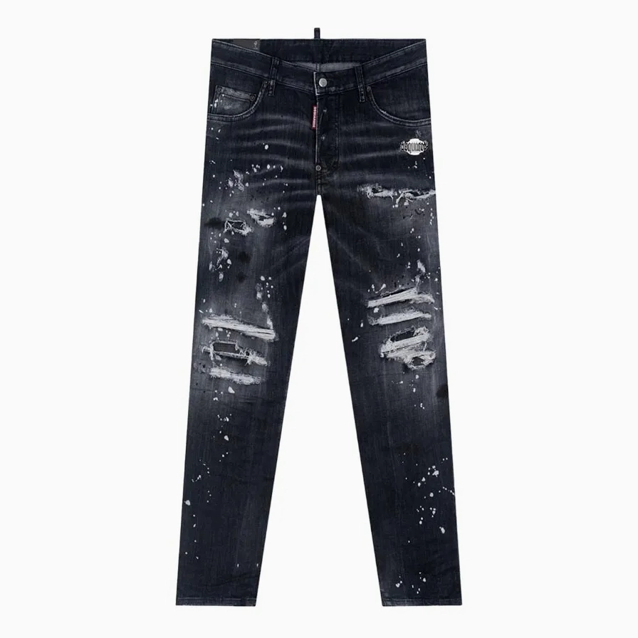 Quần jeans Dsquared2 đen dáng Skater Fit