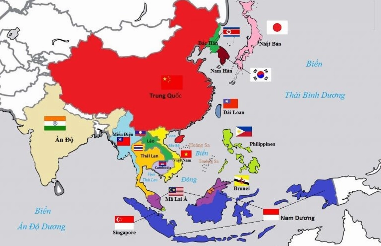 Sơ đồ các quốc gia thuộc khu vực Đông Nam Á