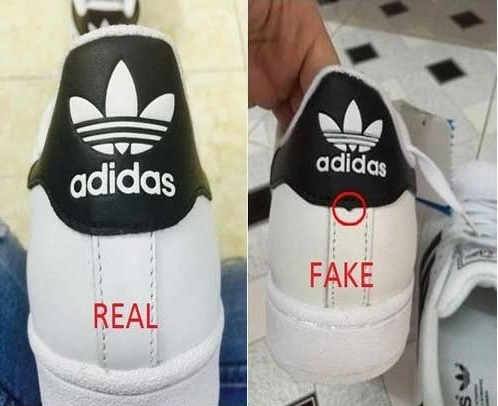 So sánh giày Adidas thật và giả