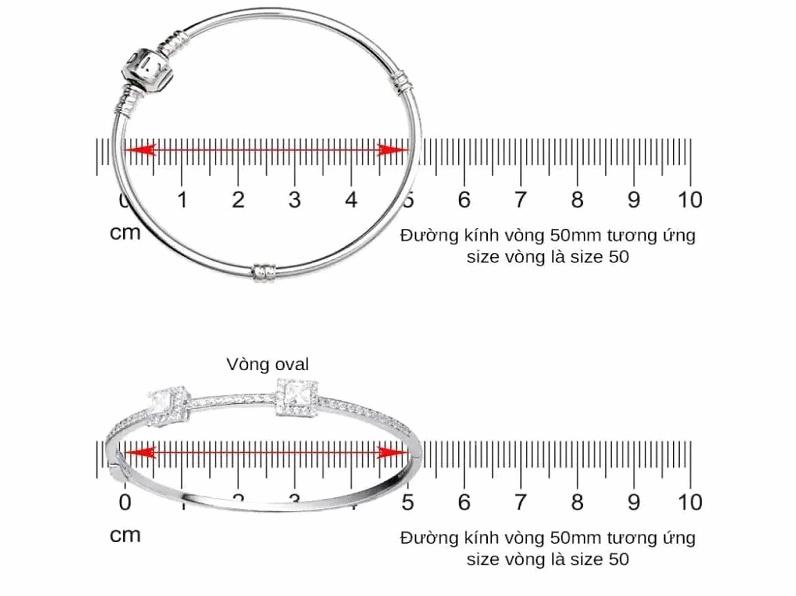 Sử dụng thước đo kích thước theo vòng tay