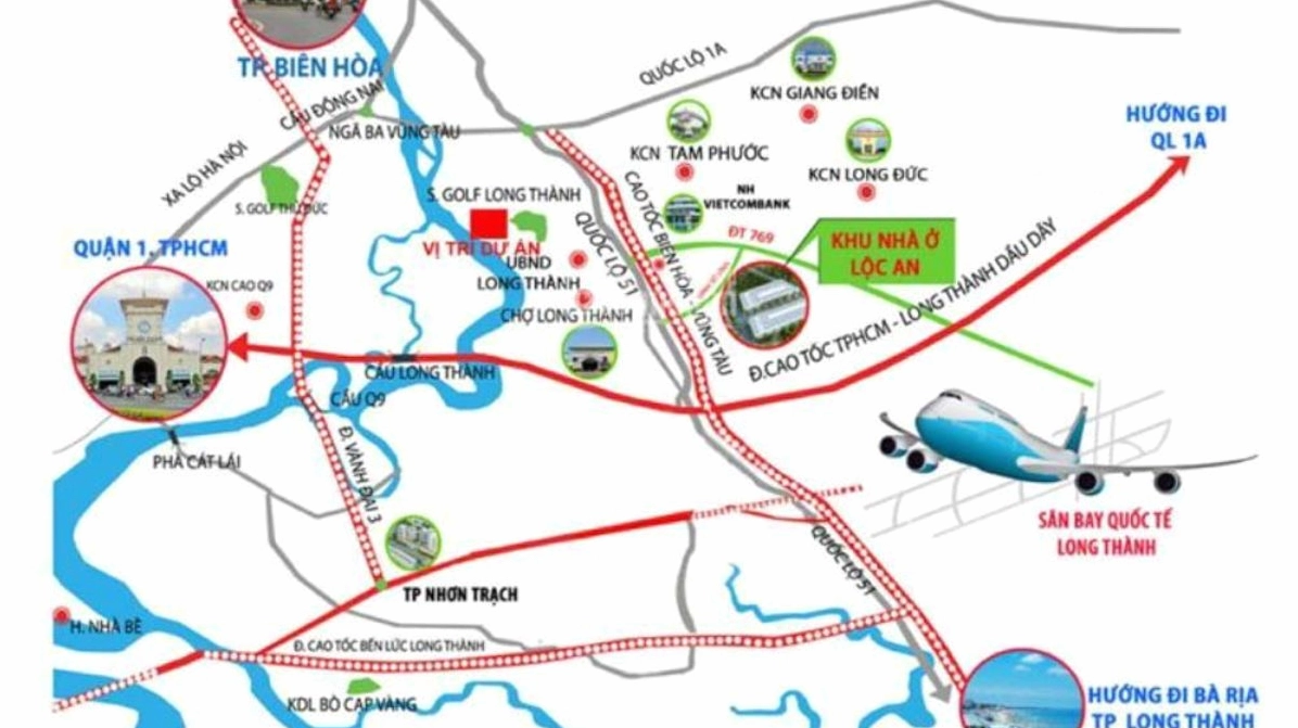Toàn cảnh khu vực quy hoạch sân bay Long Thành