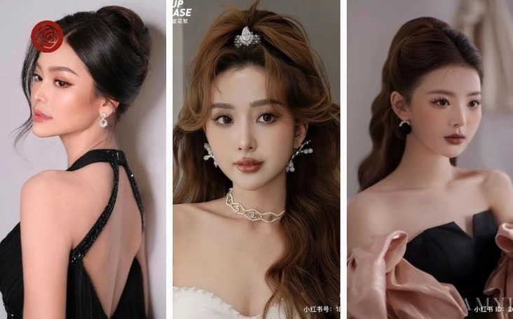 Tóc búi rối cao tự nhiên cho đi tiệc