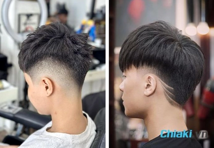 Tóc layer nam cạo 2 bên kiểu dáng nhọn cá tính