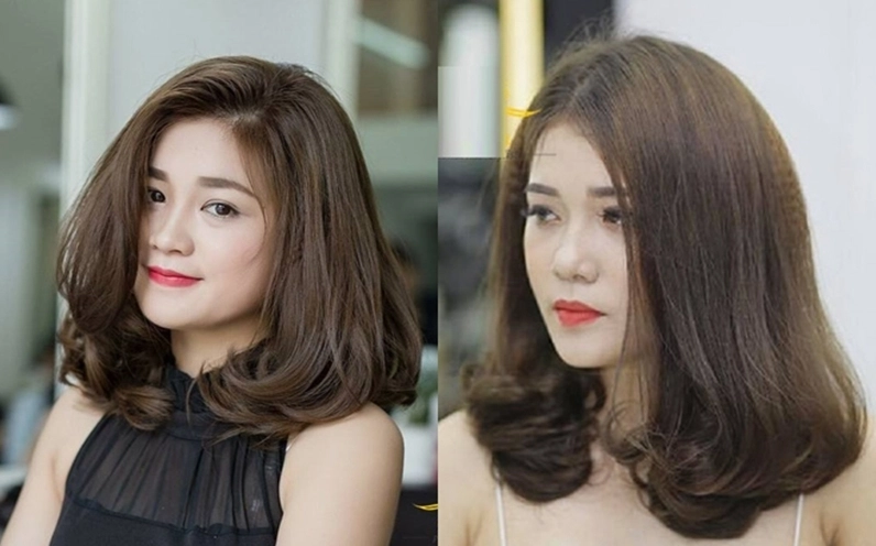 Tóc lỡ dài uốn cụp chữ C quyến rũ