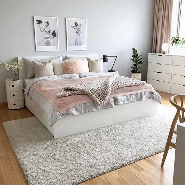 Trang trí phòng ngủ đơn giản với gam màu trung tính