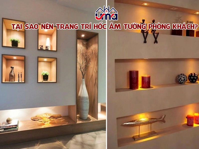 Trang trí tường phòng khách bằng giấy dán tường