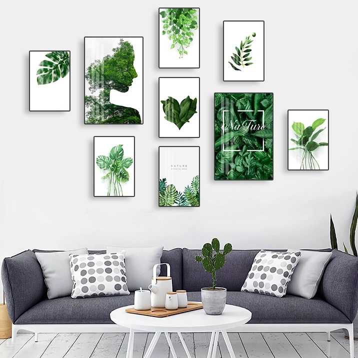 Tranh decor lá cây hiện đại