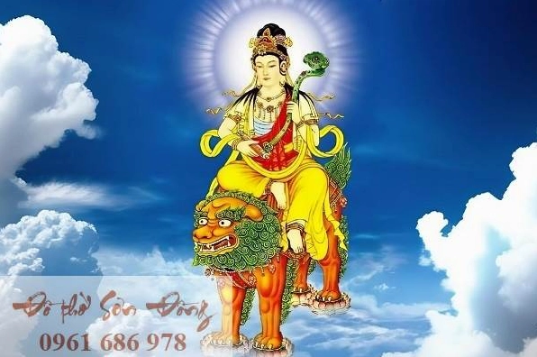 Tượng Văn Thù Sư Lợi Bồ Tát uy nghiêm