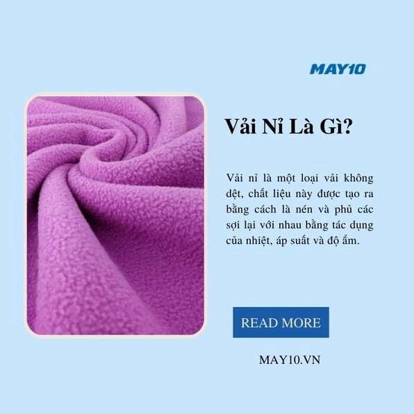 Vải nỉ mềm mại và ấm áp