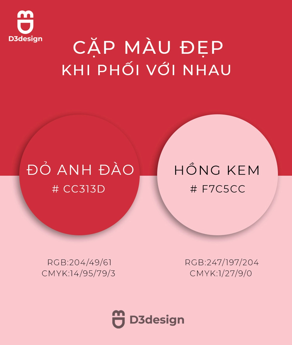 Ví dụ về cách phối màu đỏ và tím trong thiết kế thời trang
