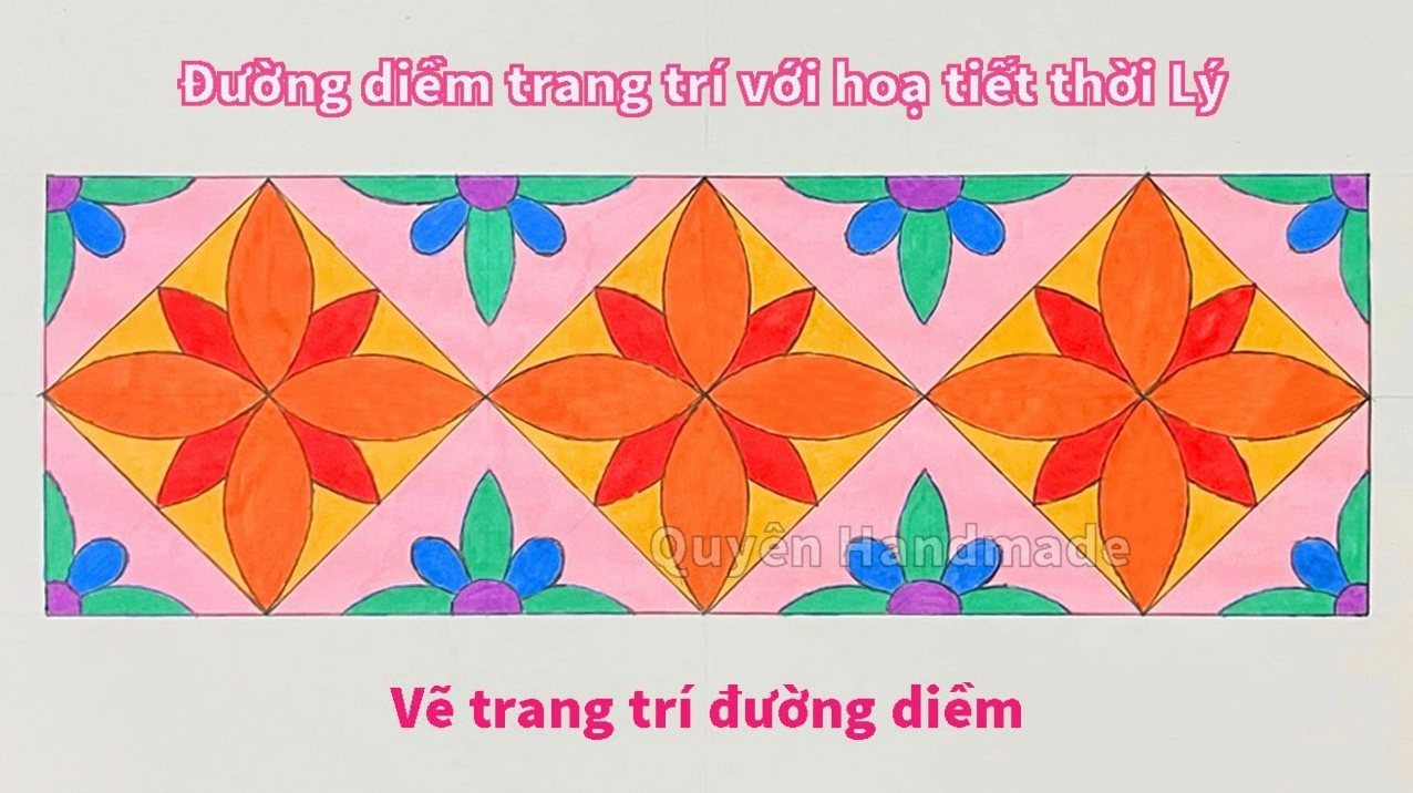 Ví dụ về việc lựa chọn kích thước và vị trí đường diềm phù hợp