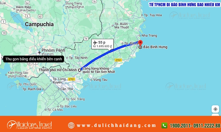 Vị trí Đảo Bình Hưng trên bản đồ
